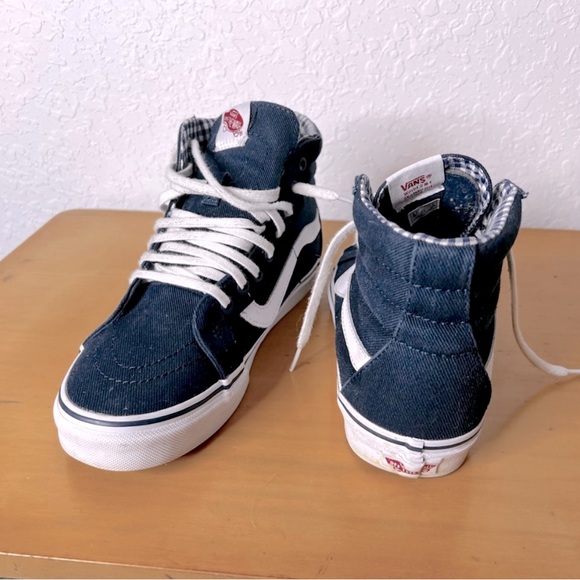 Van’s Sk8-Hi Shoes - Navy plaid - Men’s 8.5/ Women’s 10 - Picture 7 of 9
